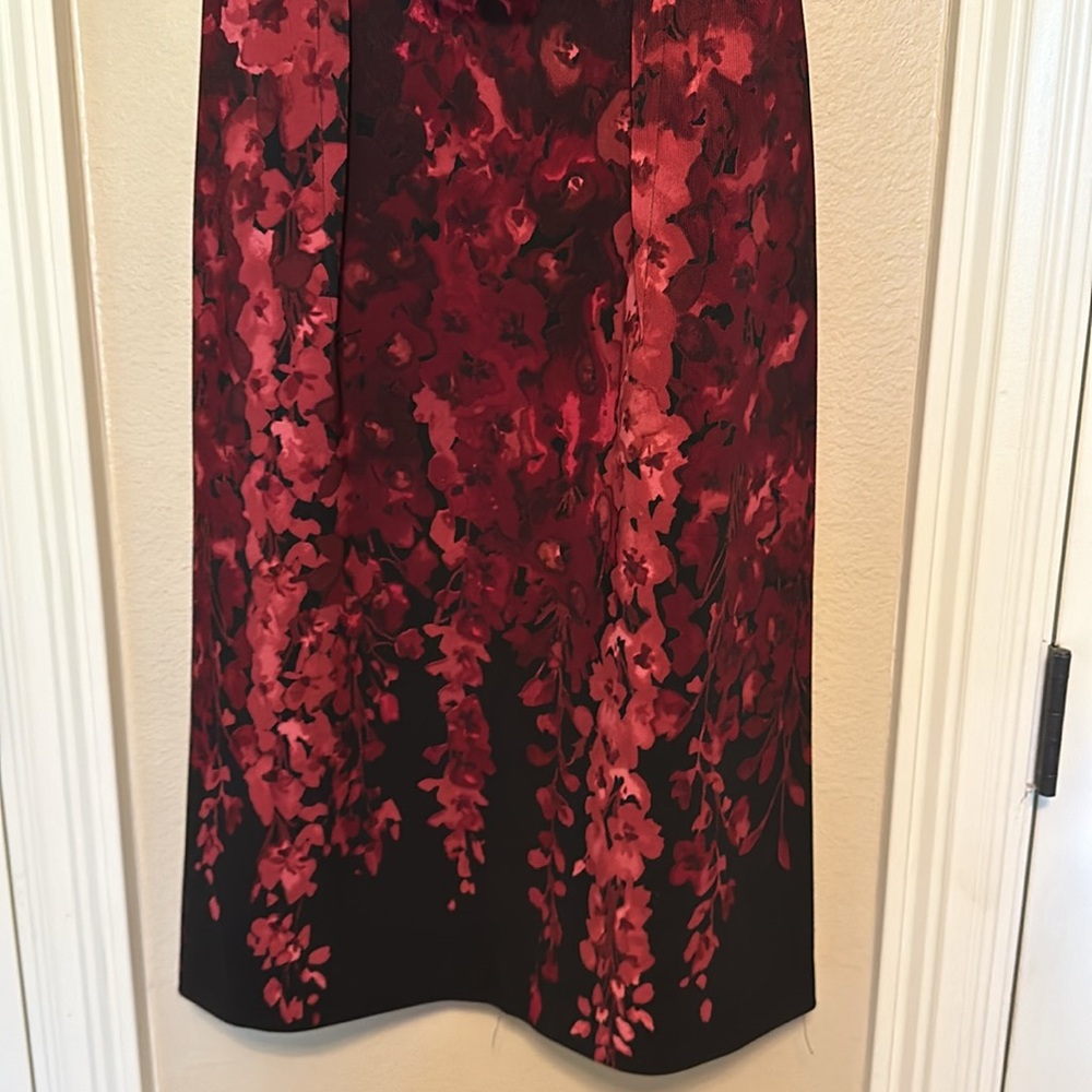 Connected Apparel rose and black sheath cocktail dress - Picture 3 of 5